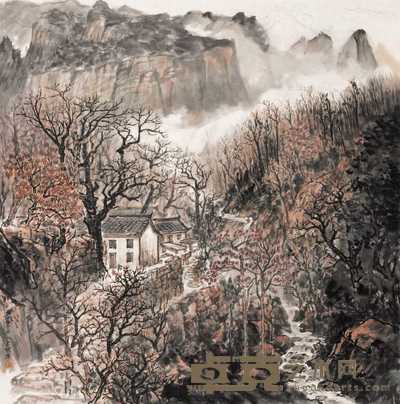 刘文东 山水 镜心 69×68cm